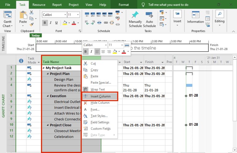 How to show task numbers in Microsoft Project – Tactical Project Manager