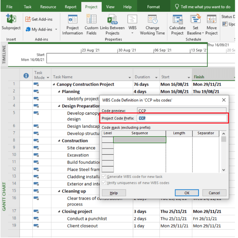 How to Use WBS Codes in Microsoft Project – Tactical Project Manager