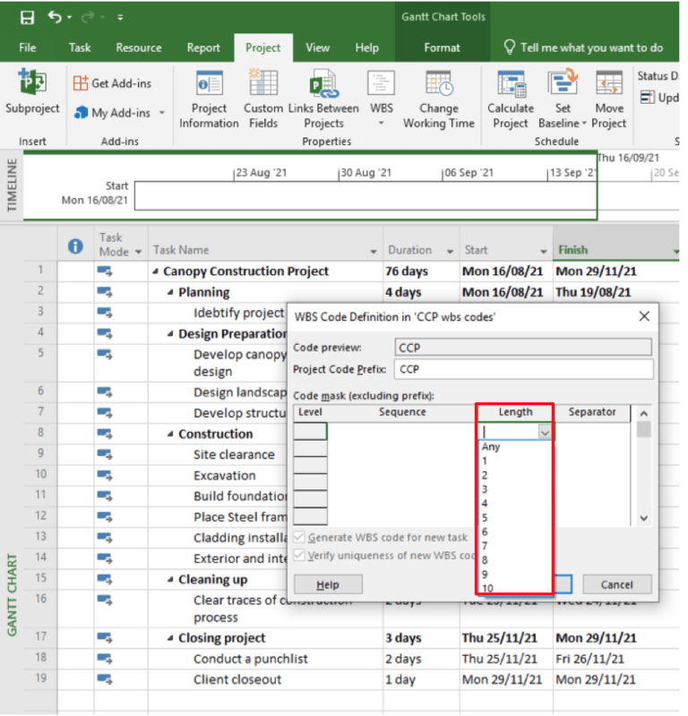 How to Use WBS Codes in Microsoft Project – Tactical Project Manager