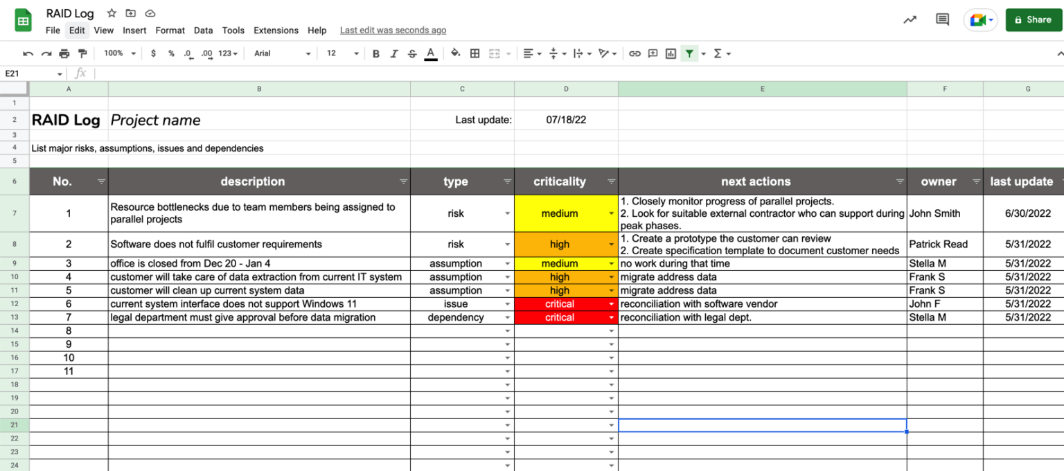 PM Templates for Google Suite – Tactical Project Manager